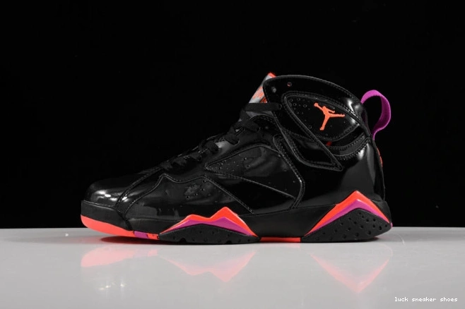 Rep LUCY 313358-006 Jordan Air 7 Black Patent Retro 0823